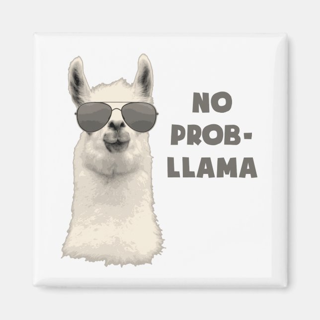 Imán Llama sin problema (Frente)