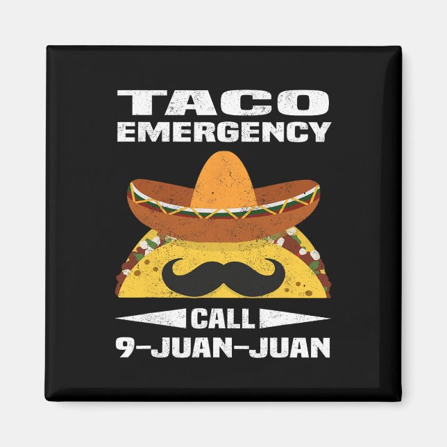 Imán Llamada de emergencia taco 9 Juan Funny Cinco De M (Frente)