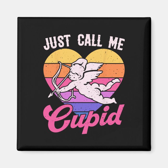 Imán Llámame simplemente Cupido San Valentín Flecha Cor (Frente)