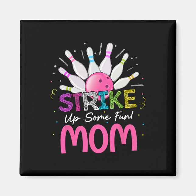 Imán Llamar A Una Madre Divertida Del Chica Bowlin. (Frente)