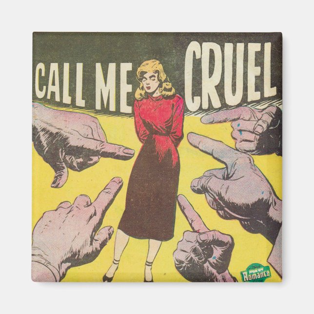 Imán Llamarme cómico retro cruel (Frente)