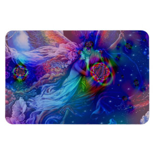 Imán Llamas gemelas que suben en cielo