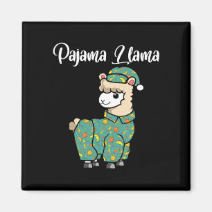 Imán Llamativo pijama de llama divertida para dormir pi