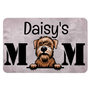 Imán Llanto recubierto blando Terrier Peeking Mom