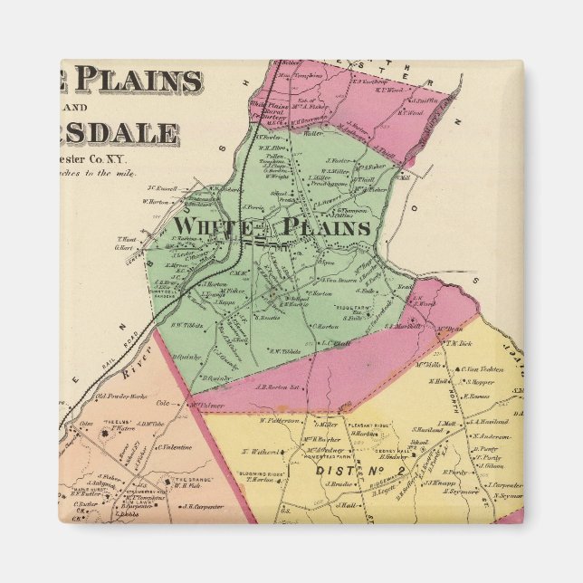 Imán Llanuras blancas, pueblos de Scarsdale (Frente)