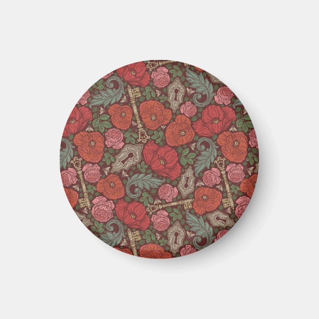 Imán Llave Antigua de Cierre Steampunk Victoriano con A (Frente)