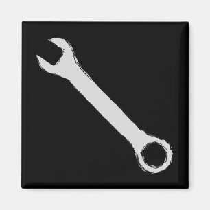 Imán Llave. Gris y negro. Llave inglesa
