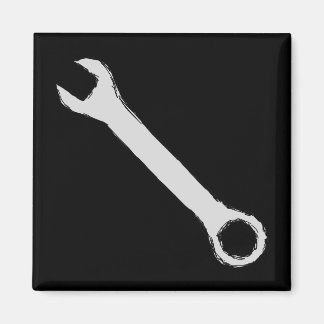 Imán Llave inglesa. Gris y Negro. Español.