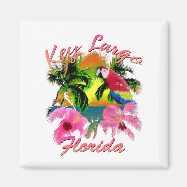 Imán Llave tropical Largo Cayos de Florida (Frente)
