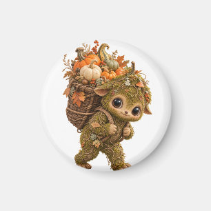 Imán Llavero de calabaza duende de musgo
