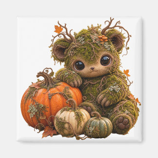 Imán Llavero de calabaza duende de musgo