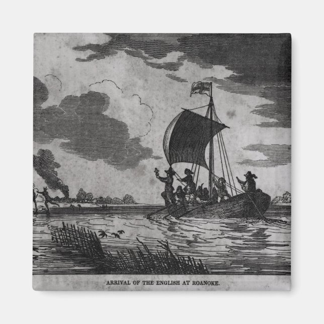 Imán Llegada de los ingleses a Roanoke (Frente)