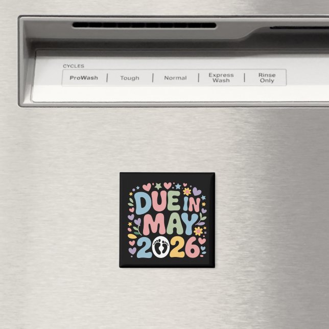 Imán Llegando mayo 2026 Embarazo de mamá de nuevo bebé (In situ (lavavajillas))