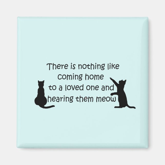 Imán Llegar a casa de un gato (Frente)