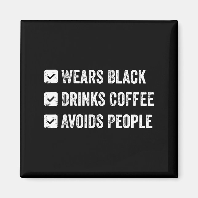 Imán Lleva negro bebe café evita gente  (Frente)