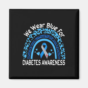 Imán Llevamos Azul Para La Conciencia De La Diabetes Le