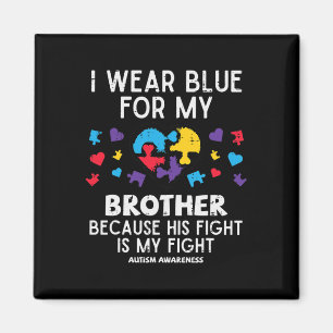 Imán Llevo Azul Por Hermano Lucha Conciencia Del Autism