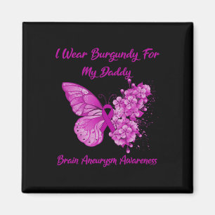 Imán Llevo Burgundy Por Mi Papá Conciencia De Aneurisma