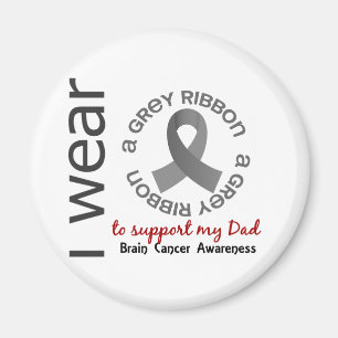 Imán Llevo el gris para mi cáncer de cerebro del papá