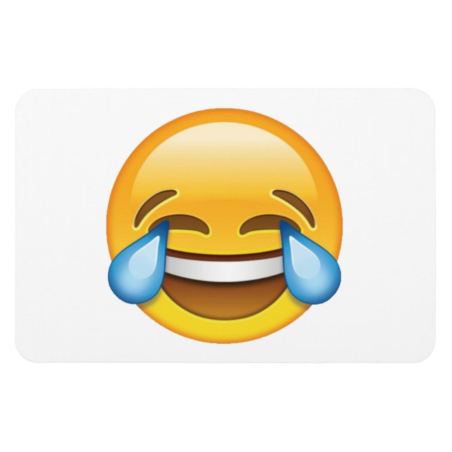 Imán Llorando lágrimas de emoji de alegría (Horizontal)