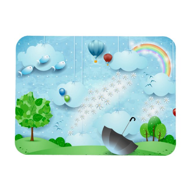 Imán Lluvia de flores (Horizontal)