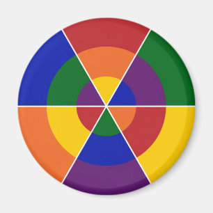 Imán Lluvia geométrica moderna del orgullo LGBTQ