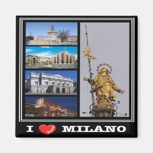 Imán LMD016 MILÁN I Love Mosaic, Italia, Fridge