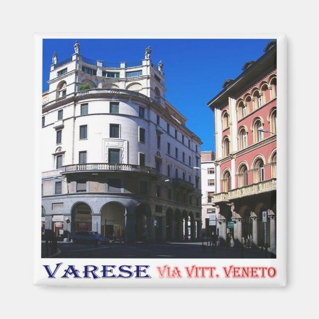 Imán LMD028 VARESE Vía Vitt. Véneto, Italia, Fridge (Frente)