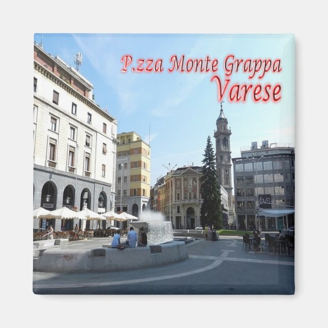 Imán LMD031 VARESE Piazza Monte Grappa, Italia, Fridge (Frente)
