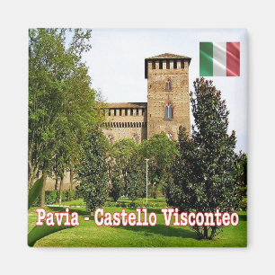 Imán LMD049 PAVIA Castello Visconteo, Italia, Fridge
