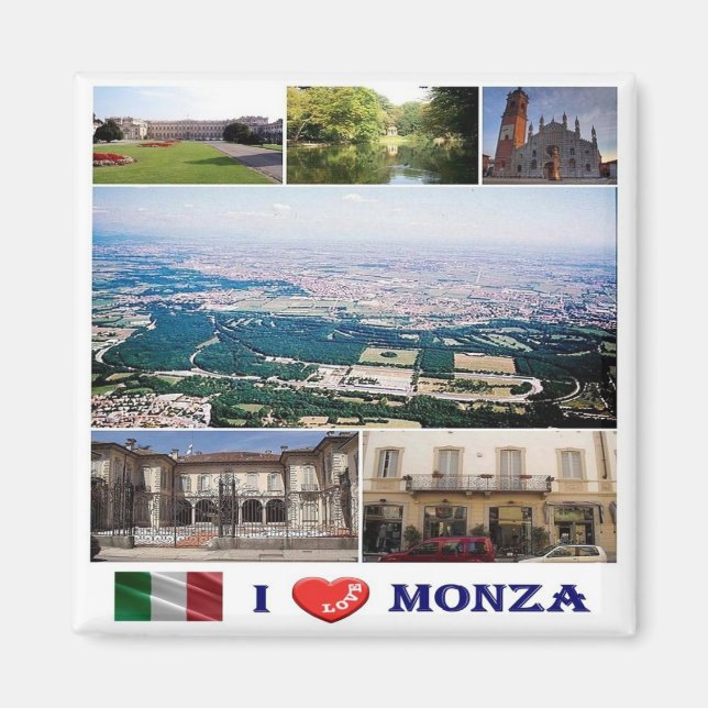 Imán LMD056 MONZA I Love, Mosaic, Fridge (Frente)