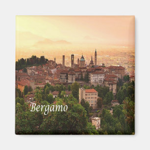 Imán LMD111 BERGAMO sunrise, Lombardy, Italia, Fridge