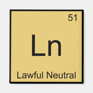 Imán Ln - Neutral Legal Divertido Elemento Químico Símb