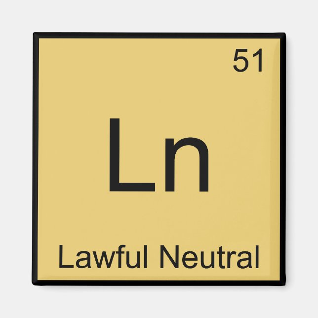 Imán Ln - Neutral Legal Divertido Elemento Químico Símb (Frente)
