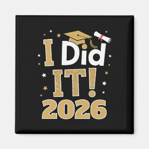 Imán Lo Hice Clase De 2026 Graduación De Oro Graduado