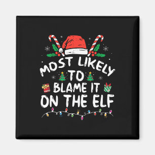 Imán Lo Más Probable Es Culpar A Elf Santa Family Fu
