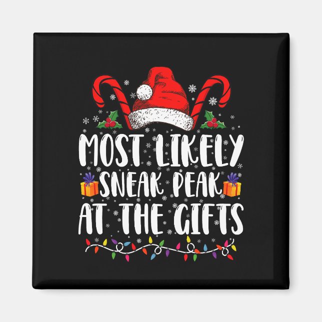 Imán Lo Más Probable Es Escabullirse En Los Navidades D (Frente)