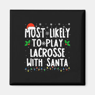 Imán Lo Más Probable Es Jugar Lacrosse Con Navidades De