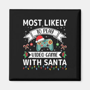 Imán Lo Más Probable Es Jugar Videojuego Con Santa Funn