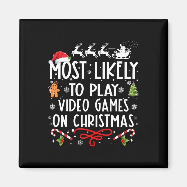 Imán Lo Más Probable Es Jugar Videojuegos En La Familia (Frente)