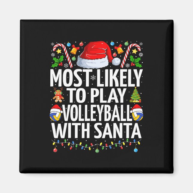Imán Lo Más Probable Es Jugar Vol De Navidades De Volei (Frente)