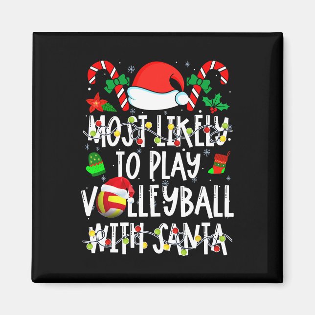 Imán Lo Más Probable Es Jugar Voleibol Con Deportes De  (Frente)