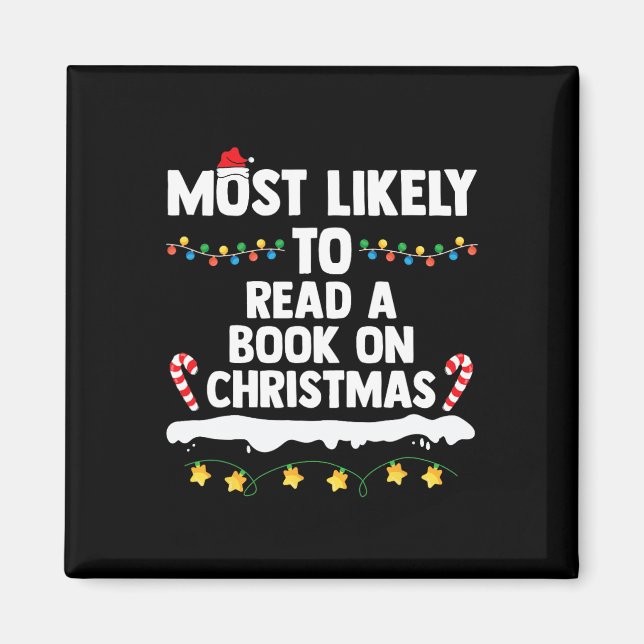 Imán Lo Más Probable Es Leer Un Libro Sobre Navidades Q (Frente)