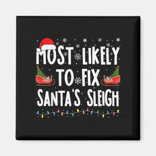 Imán Lo Más Probable Es Que La Familia De Santa Sleigh 