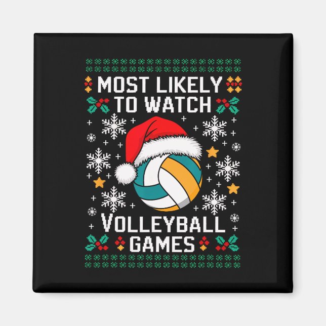 Imán Lo Más Probable Es Ver A Los Navidades De Voleibol (Frente)