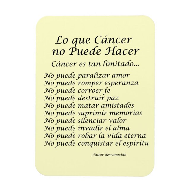 Imán Lo que Cáncer No Puede Hacer Magnet (Vertical)