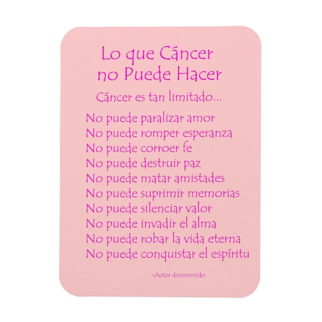 Imán Lo que Cáncer No Puede Hacer Magnet (Vertical)