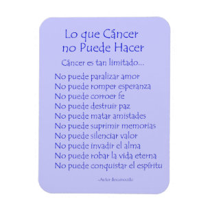 Imán Lo que Cáncer No Puede Hacer Magnet (Azul)