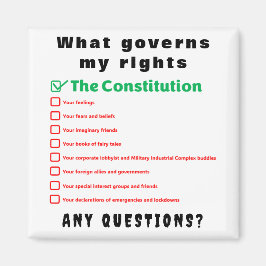 Imán Lo que gobierna mis derechos - La Constitución