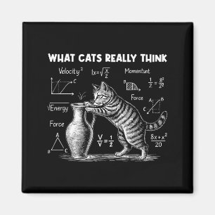 Imán Lo que los gatos realmente piensan divertida físic